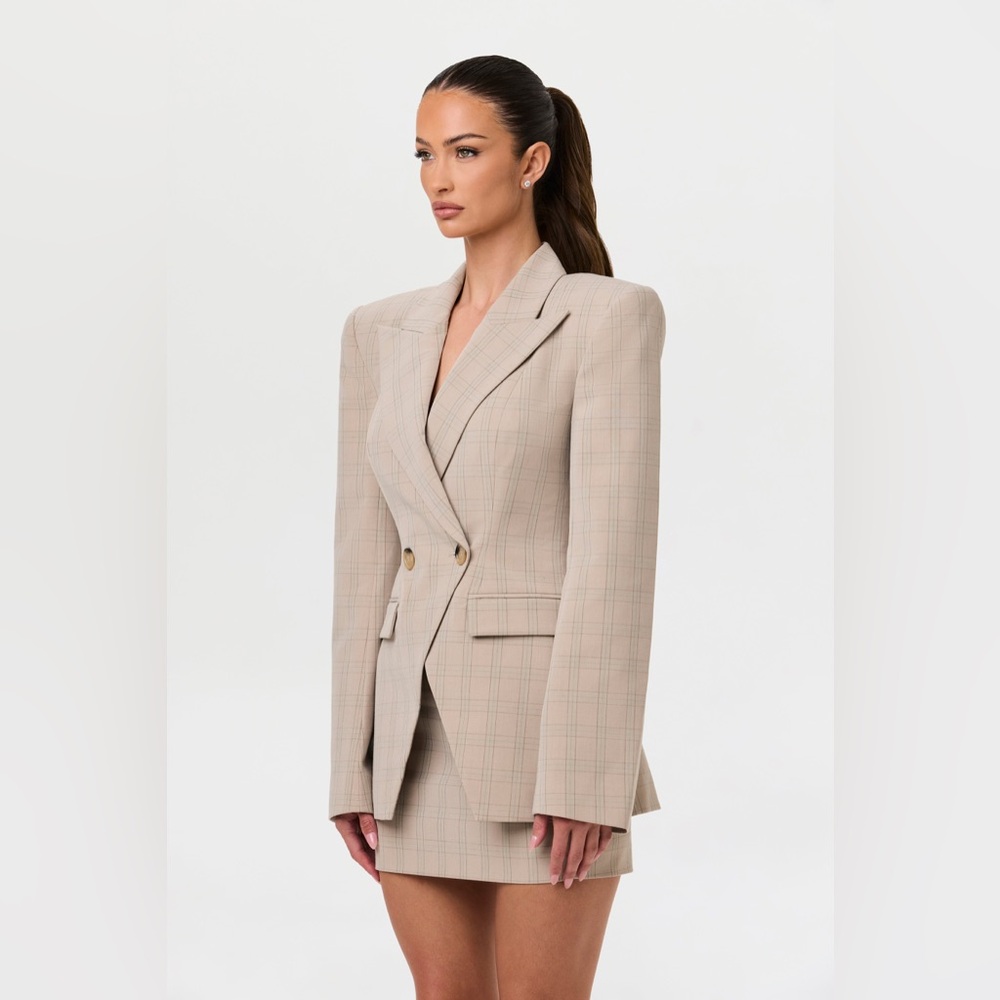 Naked Wardrobe Pattern Suiting Double Breasted Bl… - image 5